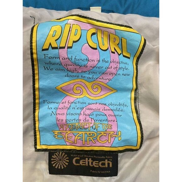 Vintage Rip Curl Surfwear 3000 Jacket Men Large Celtech Waterproof 90s - Picture 12 of 15